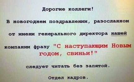 Прикольные надписи  С новым годом, свиньи!
