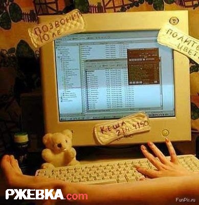 Что женщины лепят на монитор